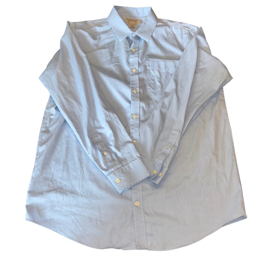 Duluth Trading Co | Wrinklefighter | Light Blue Supima Cotton Shirt | Mens XLT